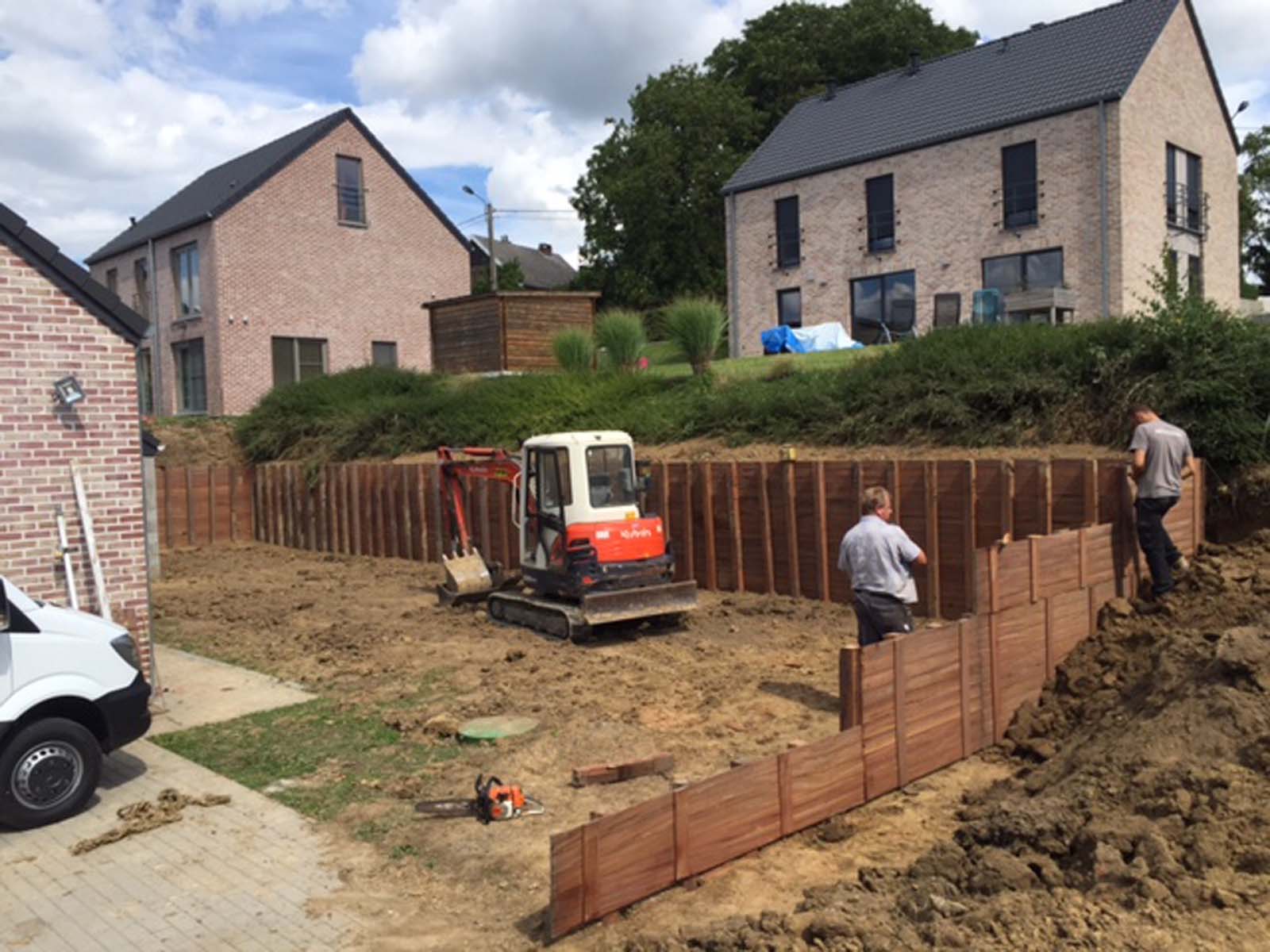 Agrandissement jardin avec protection azobe