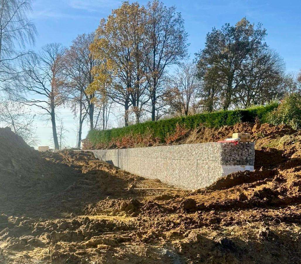 Création mur en gabions